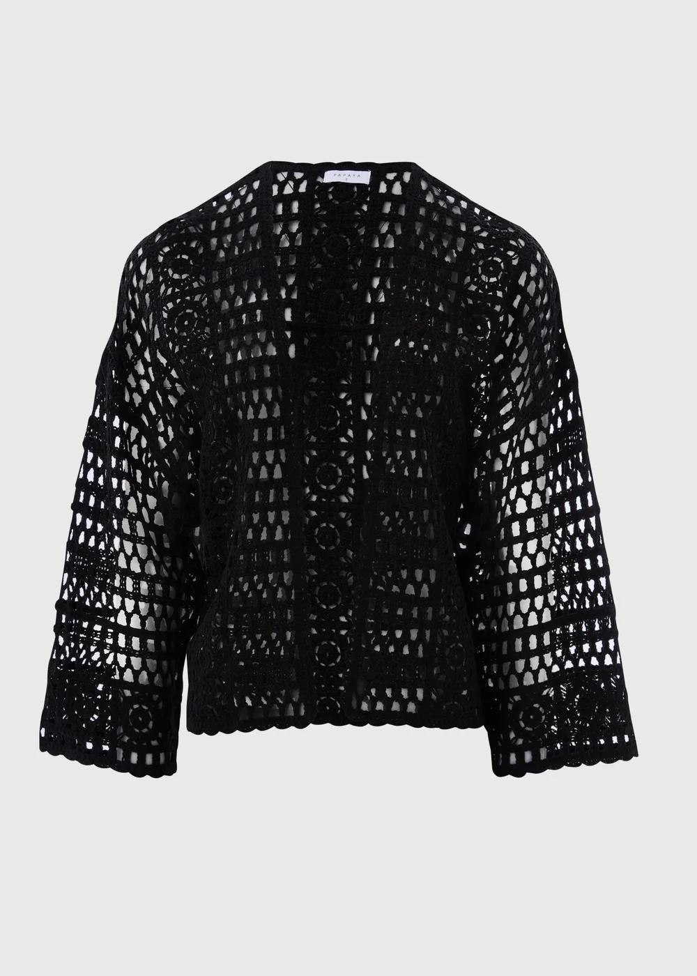 Black Crochet Cardigan - S Image 5