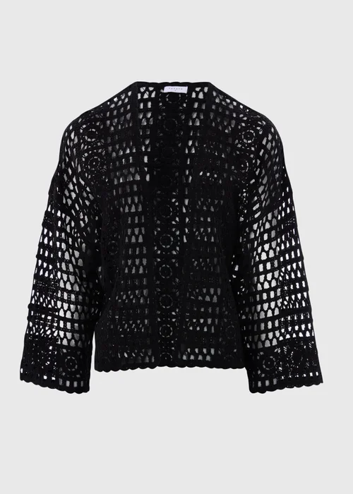 Black Crochet Cardigan - S Image 5