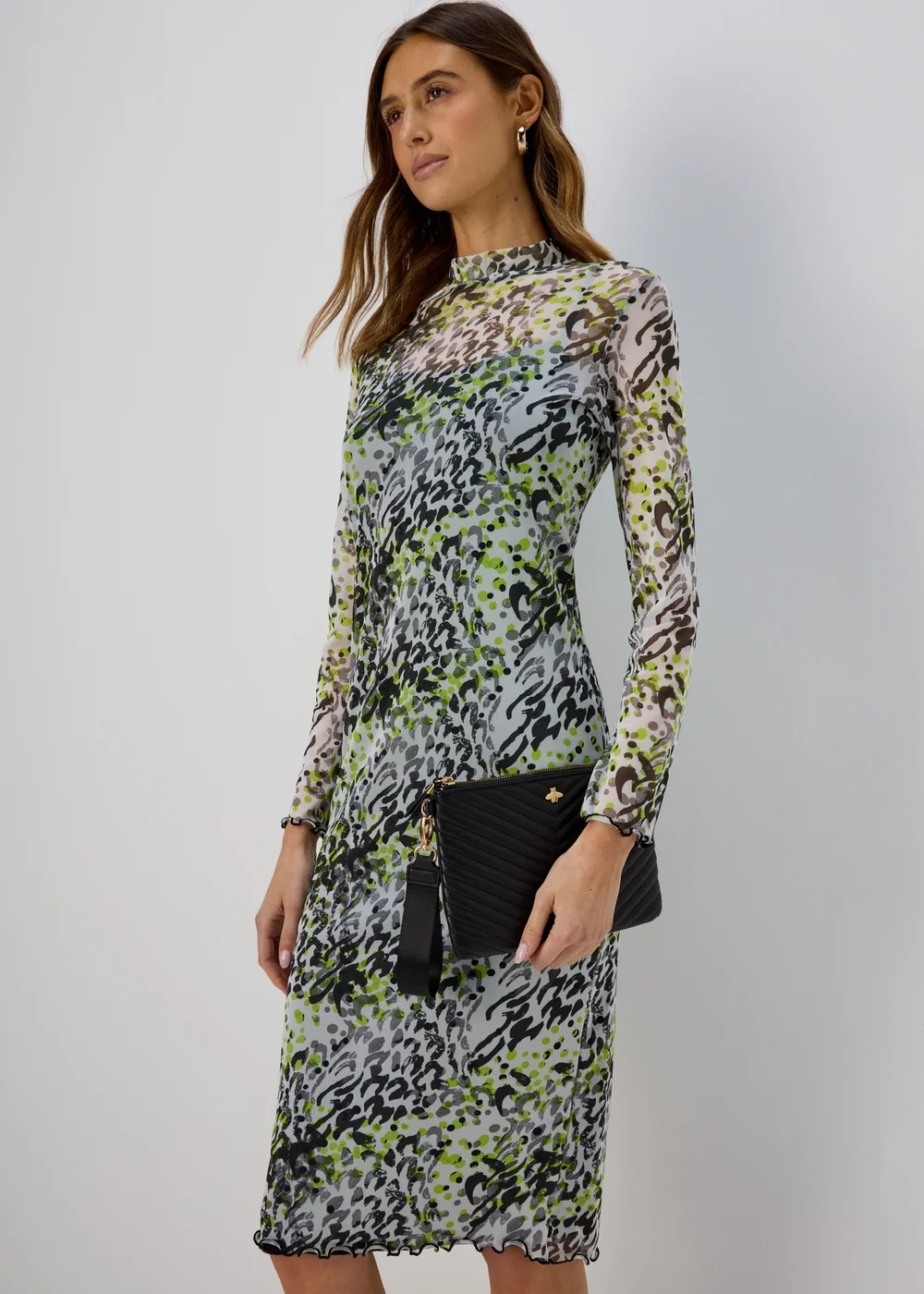 Black Pouch Gold Bee Bag - One Size Image 2