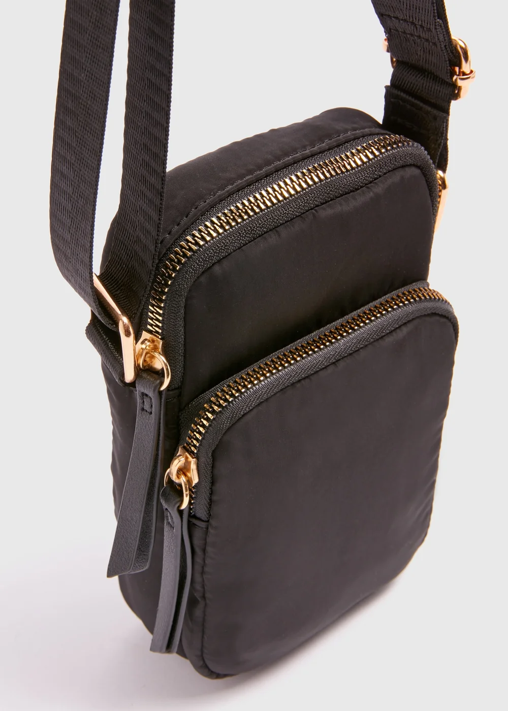 Black Nylon Phone Bag - One Size Image 4