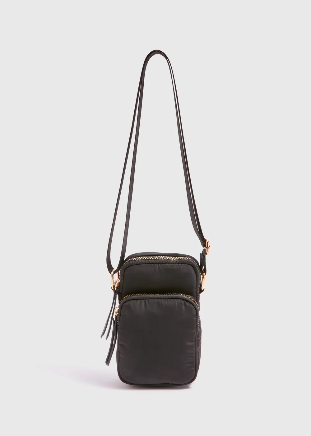 Black Nylon Phone Bag - One Size Image 3