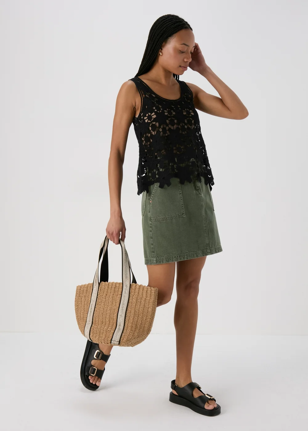 Black Unlined Lace Vest - 8 Image 4
