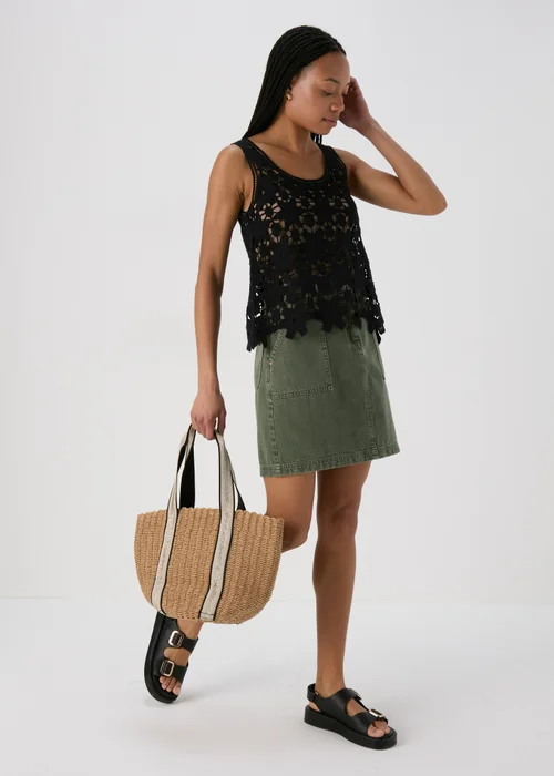 Black Unlined Lace Vest - 8 Image 4