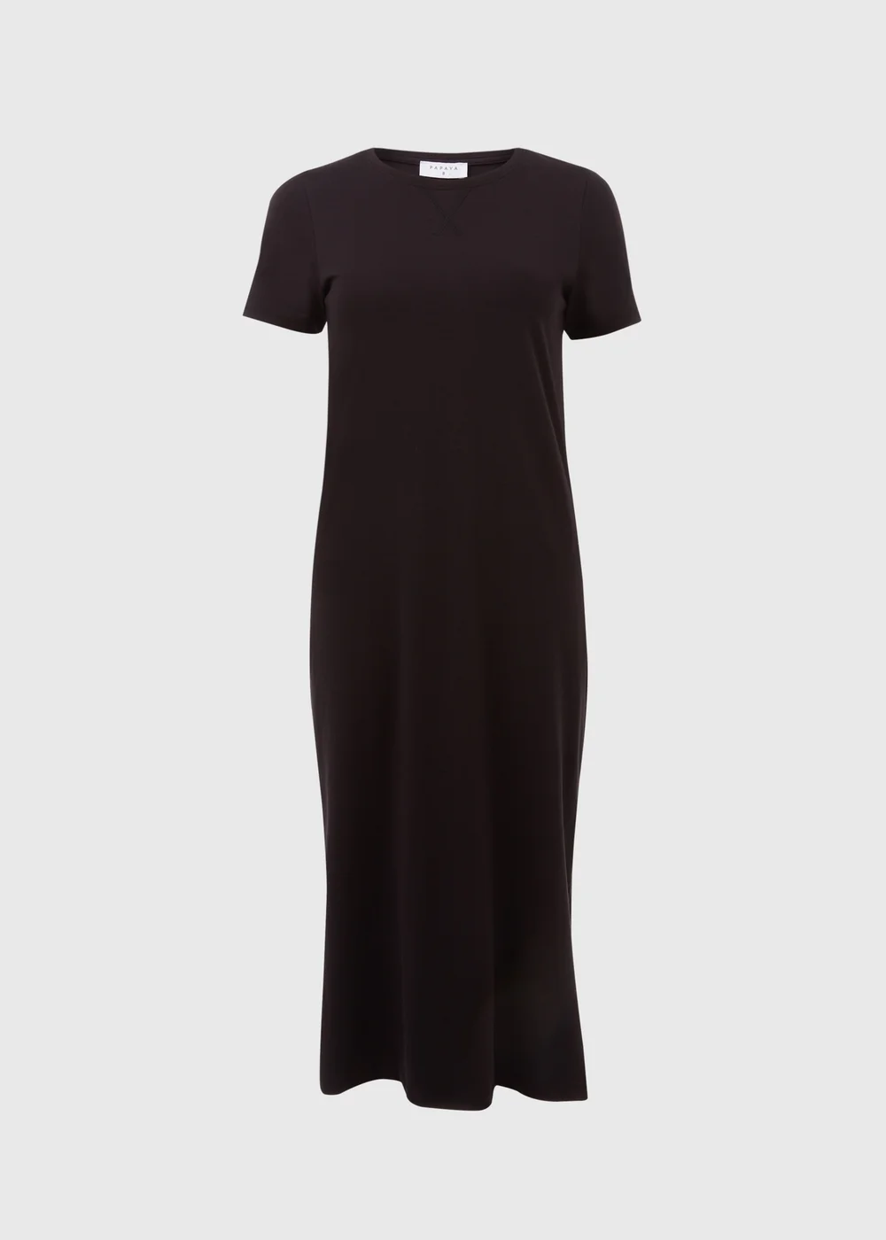 Papaya Petite Black Jersey T-Shirt Midi Dress - 6 Image 5