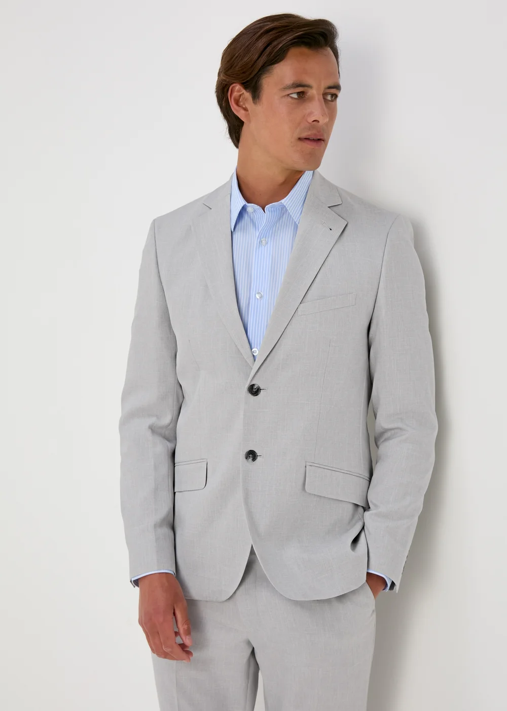 Taylor & Wright Turner Grey Slim Fit Jacket - 38 Chest Long Image 1