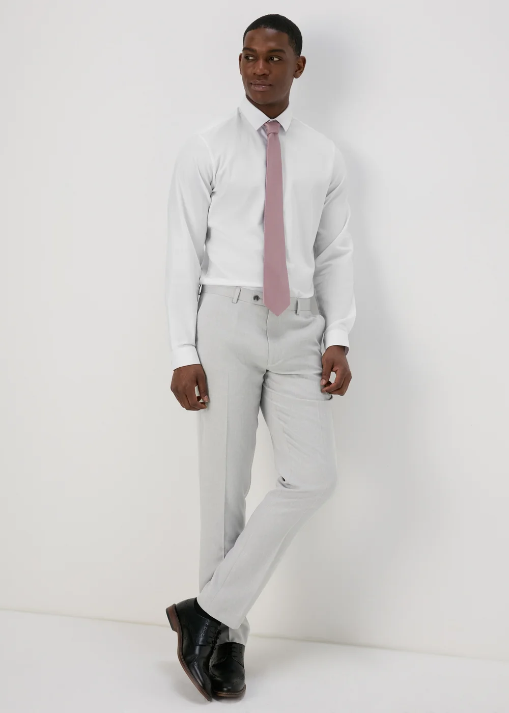 Taylor & Wright Grey Turner Slim Fit Trousers - 30 Waist 31 Leg Image 1