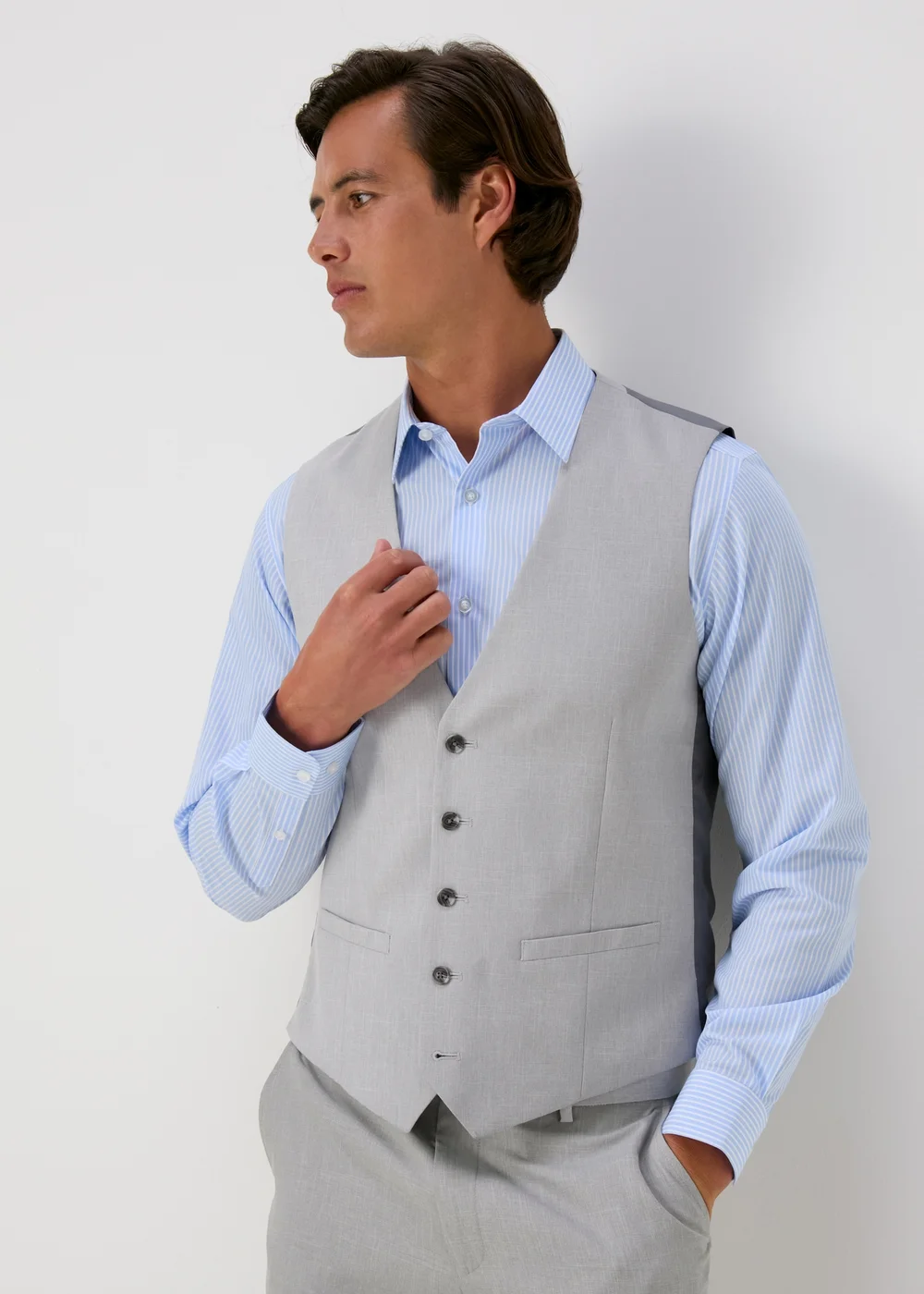 Taylor & Wright Grey Turner Waistcoat - Small Image 1