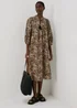 Papaya Petite Brown Leopard Print Boho Midi Dress - 6 Image 1
