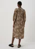 Papaya Petite Brown Leopard Print Boho Midi Dress - 6 Image 2