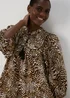 Papaya Petite Brown Leopard Print Boho Midi Dress - 6 Image 3