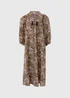 Papaya Petite Brown Leopard Print Boho Midi Dress - 6 Image 5