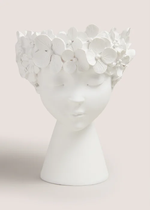 White Lady Head Ornament (24cm x 19cm x 19cm) Image 1