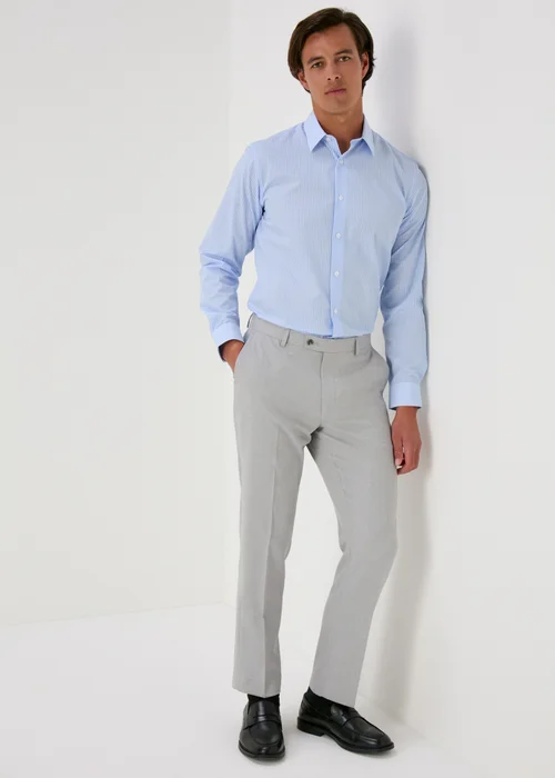 Taylor & Wright Grey Turner Tailored Fit Trousers - 32 Waist 29 Leg Image 1