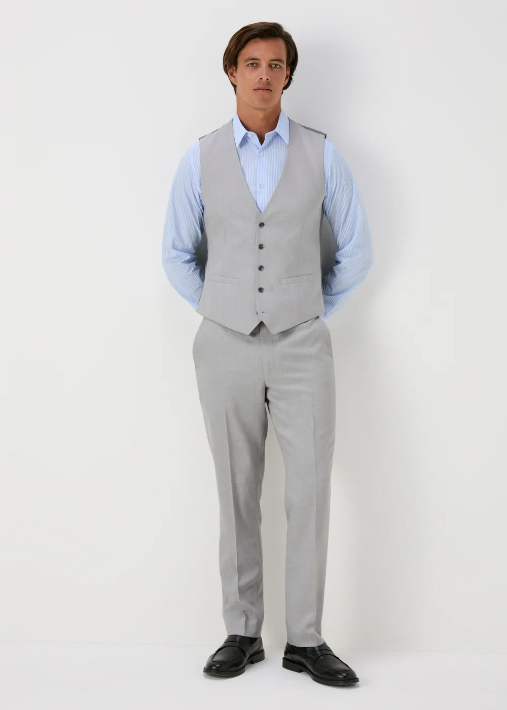 Taylor & Wright Grey Turner Tailored Fit Trousers - 32 Waist 29 Leg Image 4