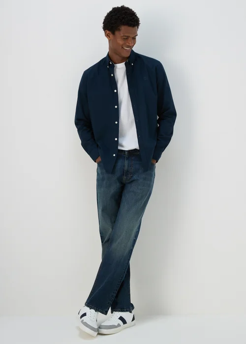 Navy Oxford Shirt - S Image 4