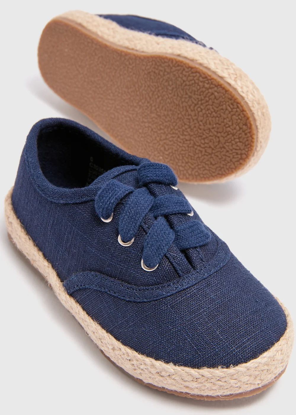 Boys Navy Espadrille Trainers (Younger 4-9) - 6 Infant Image 2