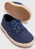 Boys Navy Espadrille Trainers (Younger 4-9) - 6 Infant Image 2