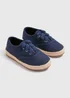 Boys Navy Espadrille Trainers (Younger 4-9) - 6 Infant Image 1