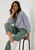Green Poplin Crop Trousers - Size 8 Image 4