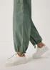Green Poplin Crop Trousers - Size 8 Image 3