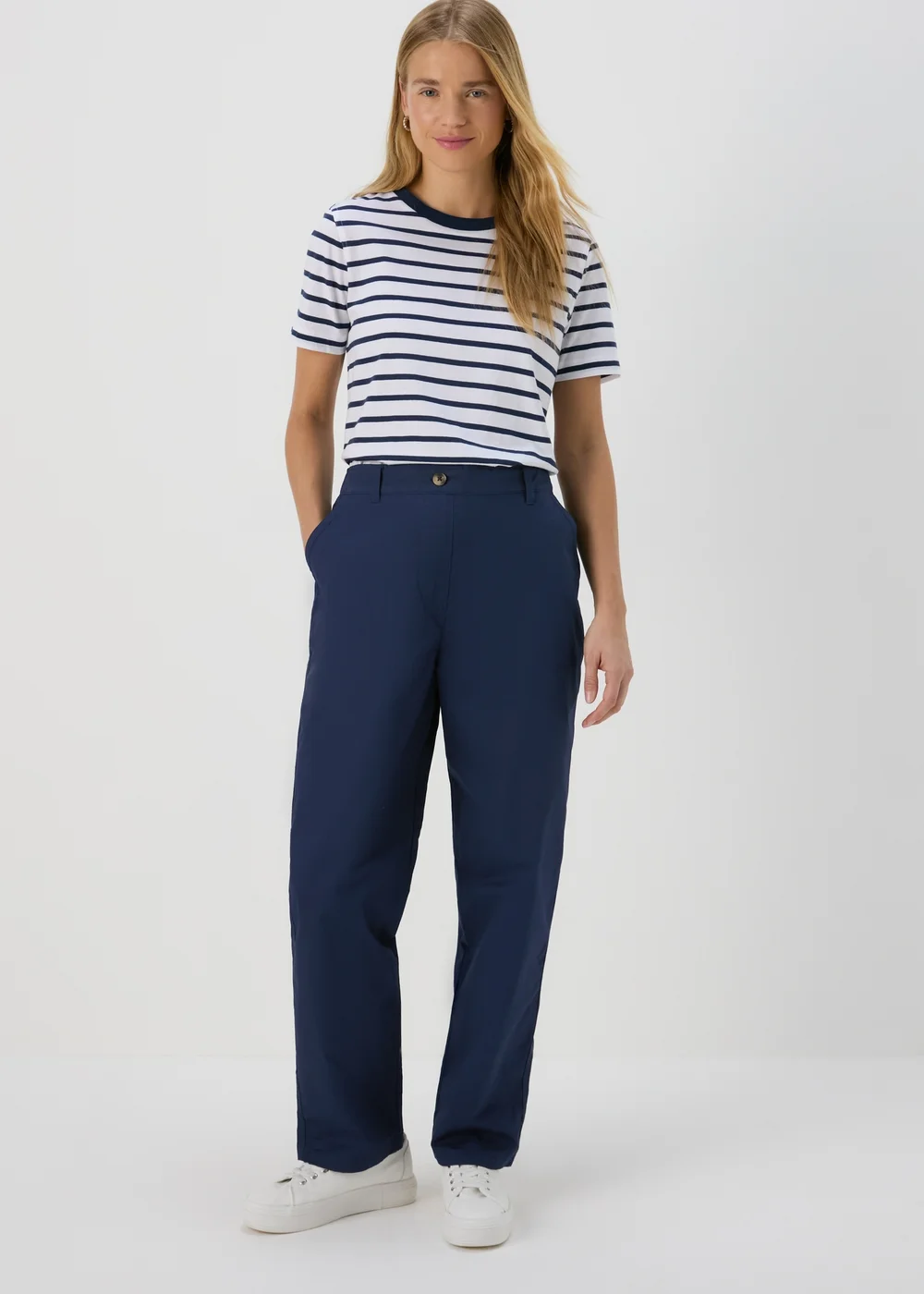 Navy Chino Trousers - 8 Image 1