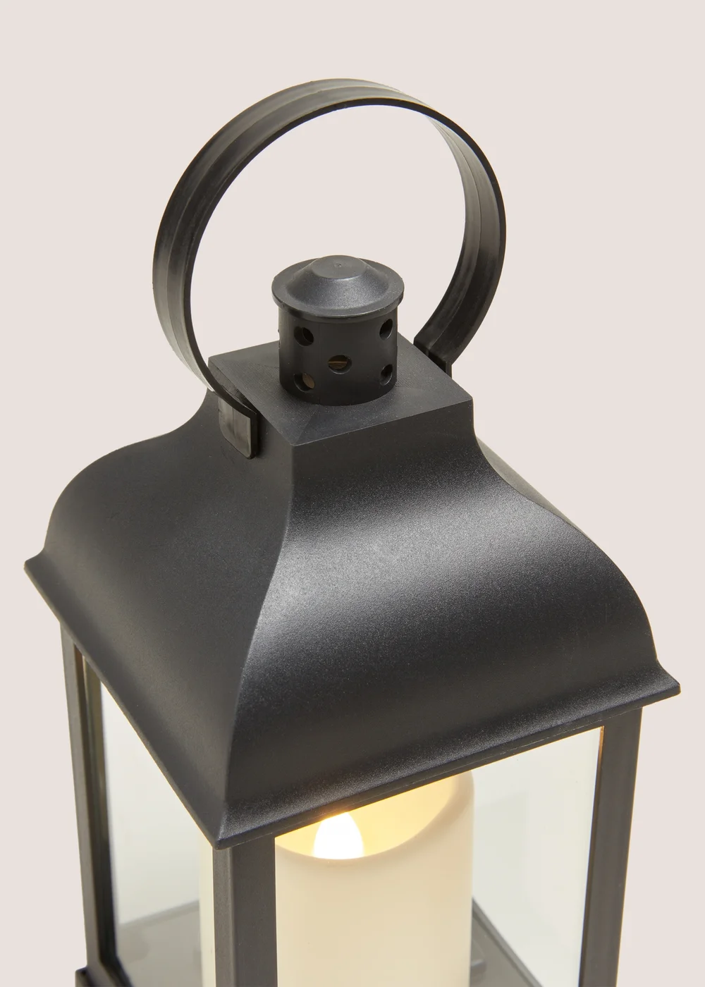 Black Mini Plastic Lantern (22cm x 10cm x 10cm) Image 2