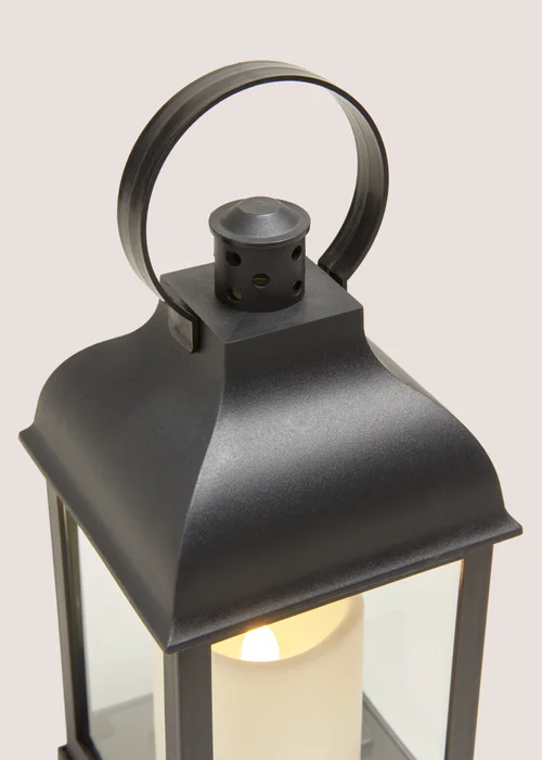 Black Mini Plastic Lantern (22cm x 10cm x 10cm) Image 2