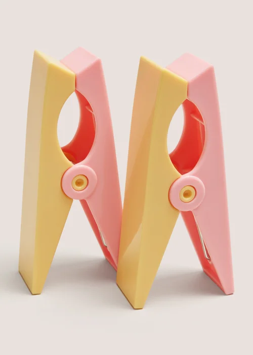 2 Pack Pink Beach Towel Clips Image 1