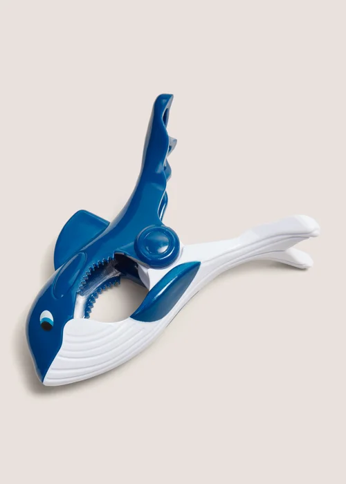 2 Pack Blue Beach Whale Towel Clips Image 2
