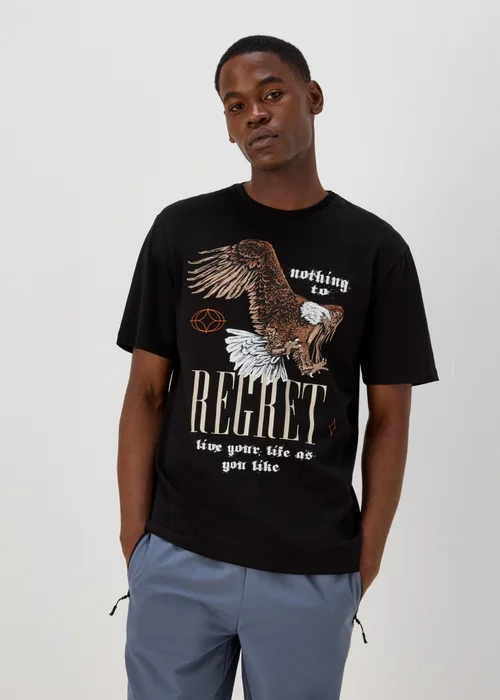 US Athletic Black Regret Eagle T-Shirt - XS Image 1