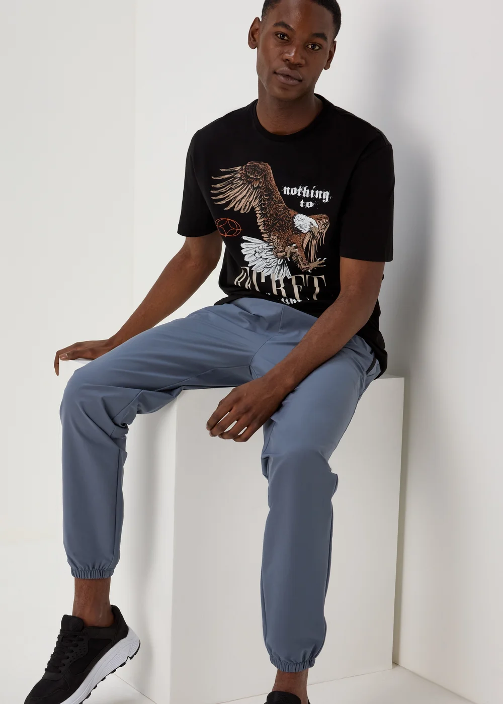 US Athletic Black Regret Eagle T-Shirt - XS Image 4