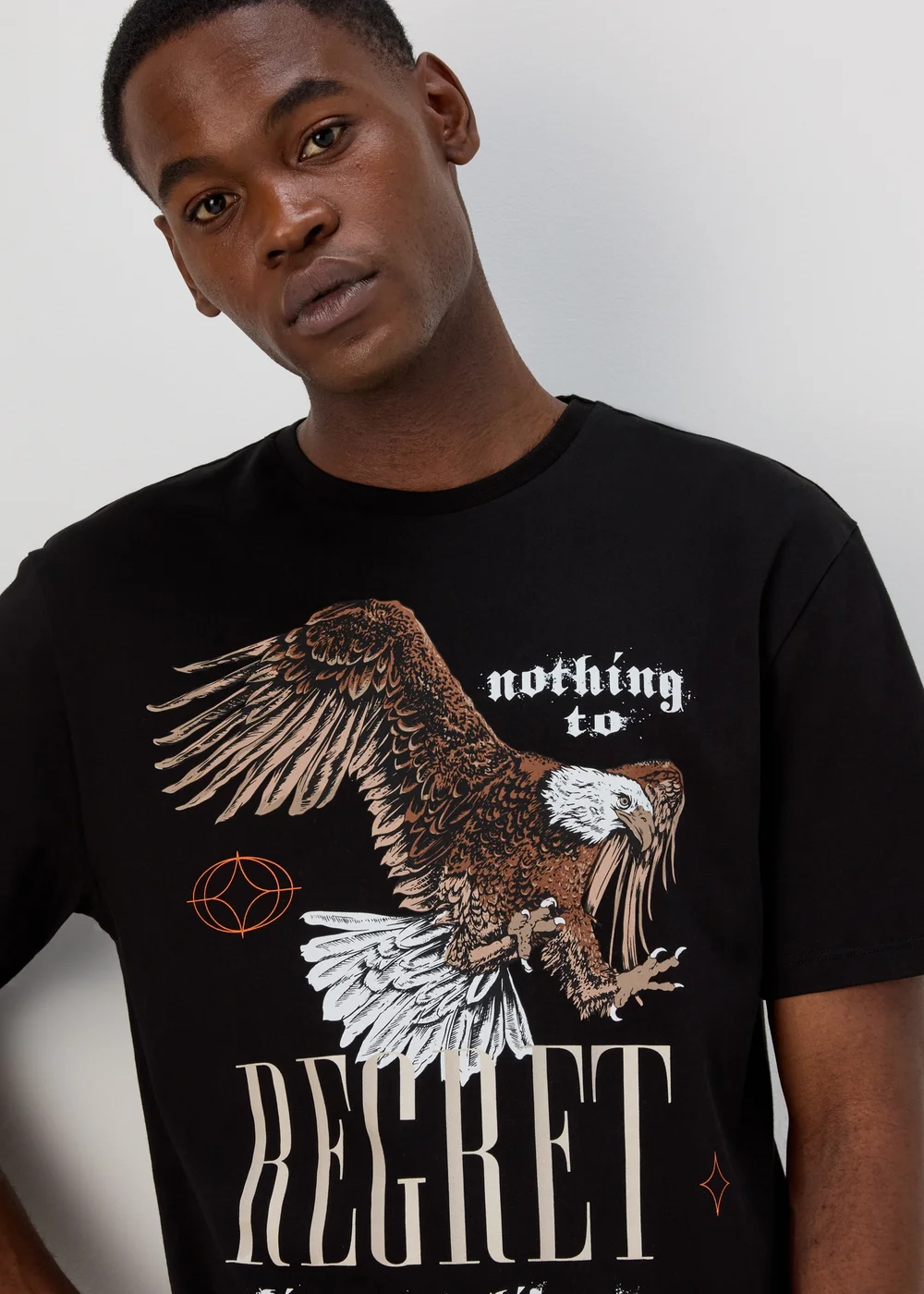 US Athletic Black Regret Eagle T-Shirt - XS Image 3