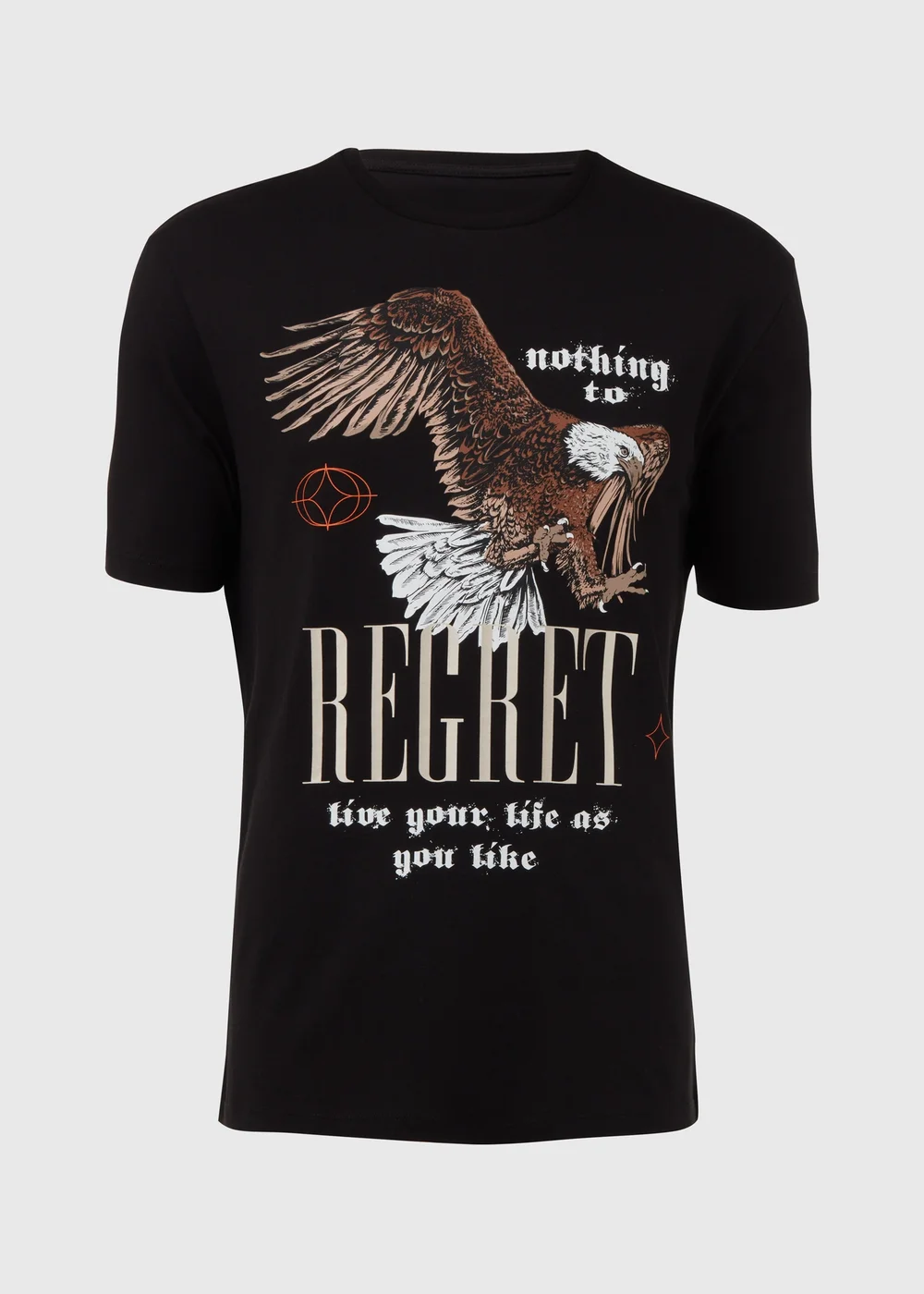 US Athletic Black Regret Eagle T-Shirt - XS Image 5