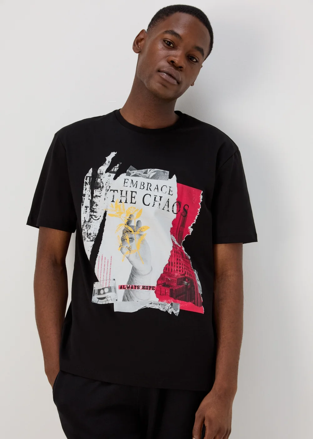 US Athletic Black Embrace The Chaos T-Shirt - XS Image 1