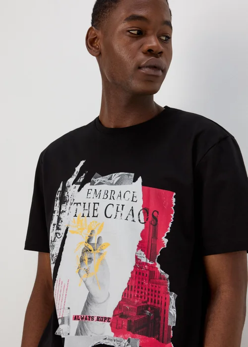 US Athletic Black Embrace The Chaos T-Shirt - XS Image 3