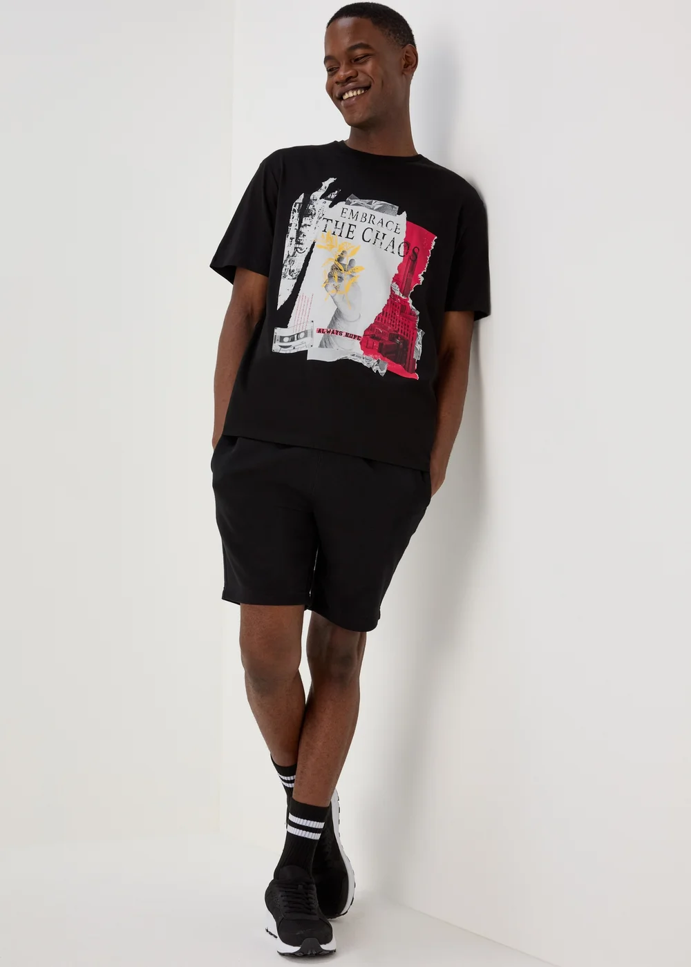 US Athletic Black Embrace The Chaos T-Shirt - XS Image 4