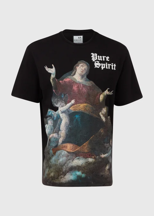 US Athletic Black Pure Spirit Graphic T-Shirt - Extra small Image 5