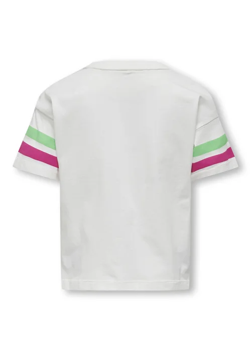 ONLY Girls White 37 Logo T-Shirt (5-14yrs) - 5-6 Yrs Image 3