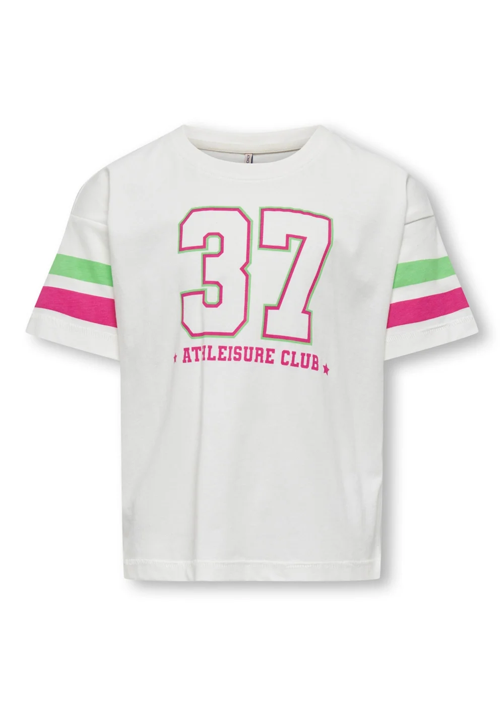 ONLY Girls White 37 Logo T-Shirt (5-14yrs) - 5-6 Yrs Image 2