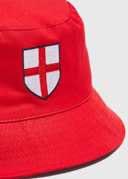 Red England Bucket Hat - Small/Medium Image 2