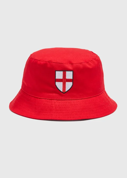 Red England Bucket Hat - Small/Medium Image 1