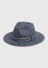 Navy Stripe Panama Hat - Small/Medium Image 1