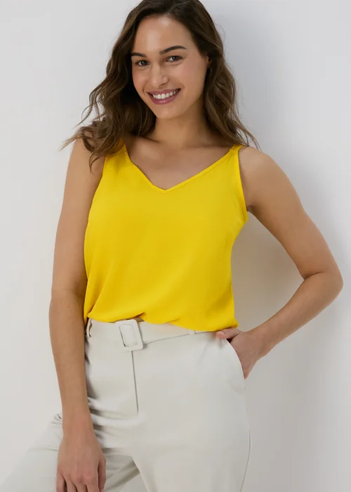 Et Vous Yellow Plain Cami Top - 8 Image 1