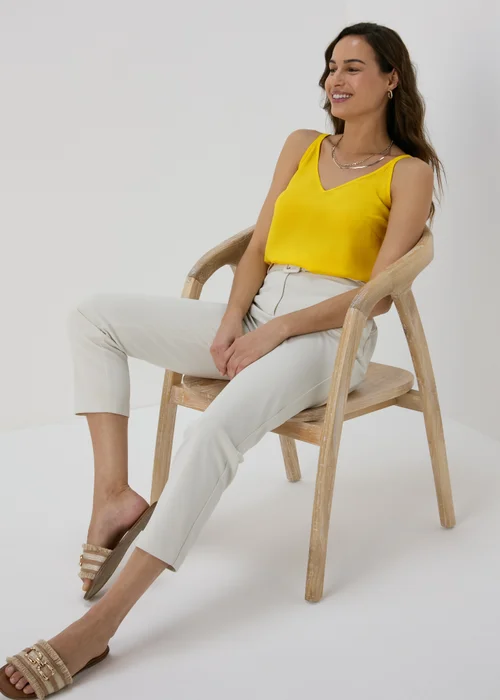 Et Vous Yellow Plain Cami Top - 8 Image 4