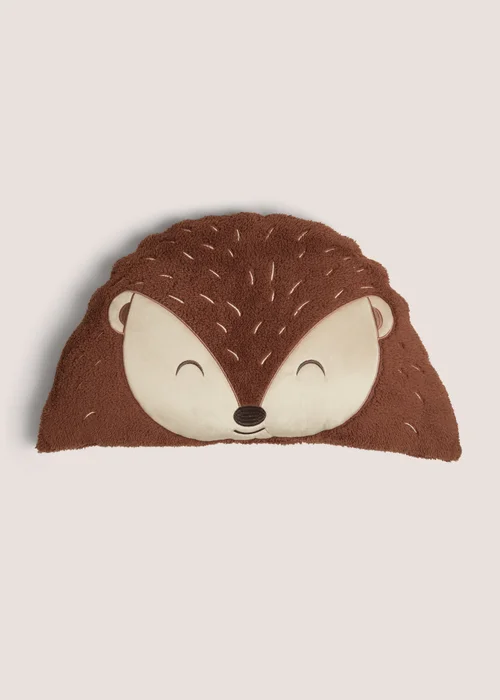 Brown Hedgehog Fleece Cushion (90cm x 40cm) Image 1
