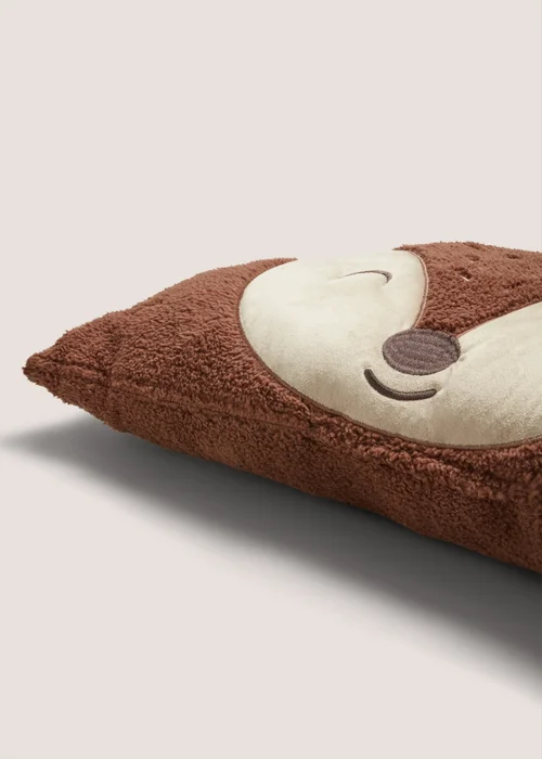 Brown Hedgehog Fleece Cushion (90cm x 40cm) Image 2
