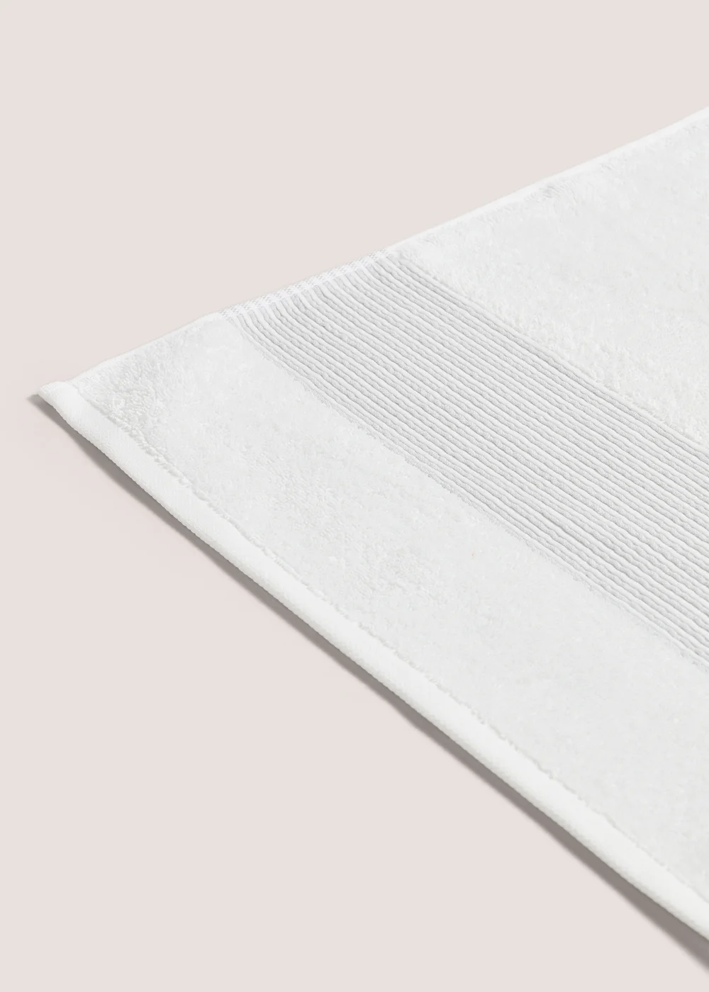 Grey & White 100% Cotton Bordered Linen Towels - Hand Towel Image 2