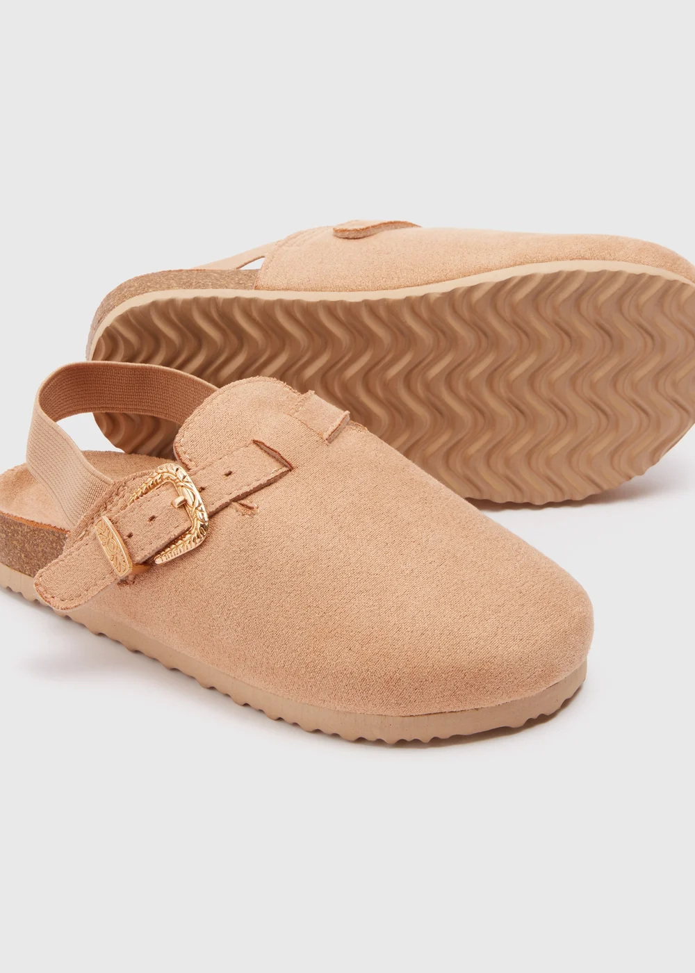 Girls Taupe Clog Mules (Younger 10- Older 5) - Size 1 Image 2