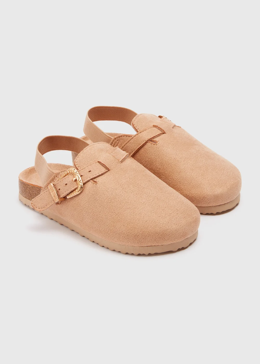 Girls Taupe Clog Mules (Younger 10- Older 5) - Size 1 Image 1