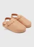 Girls Taupe Clog Mules (Younger 10- Older 5) - Size 1 Image 1